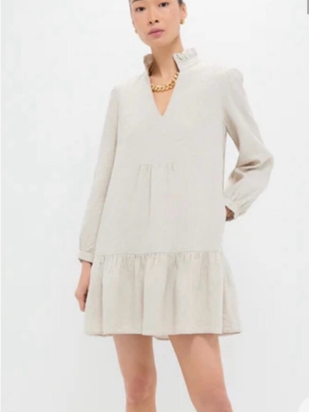 Tuckernuck Cream Linen Palmerston Dress Size XXL